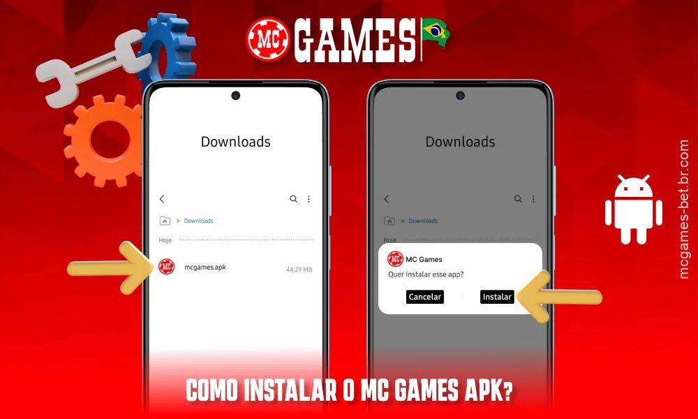 Para instalar o APK MC Games, os jogadores no Brasil precisam abrir o arquivo no Android e seguir as instruções na tela