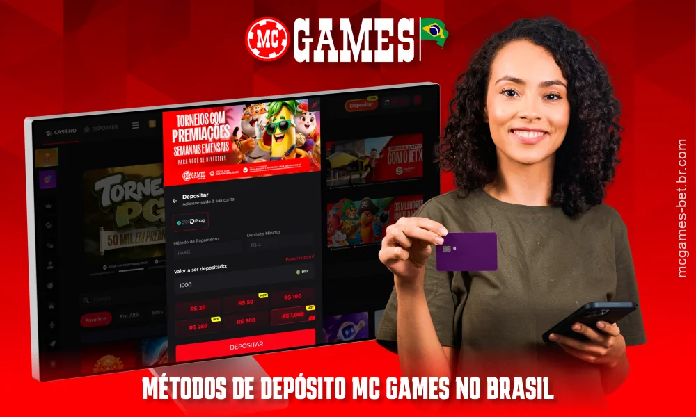 Os jogadores no Brasil podem recarregar sua conta na MC Games instantaneamente